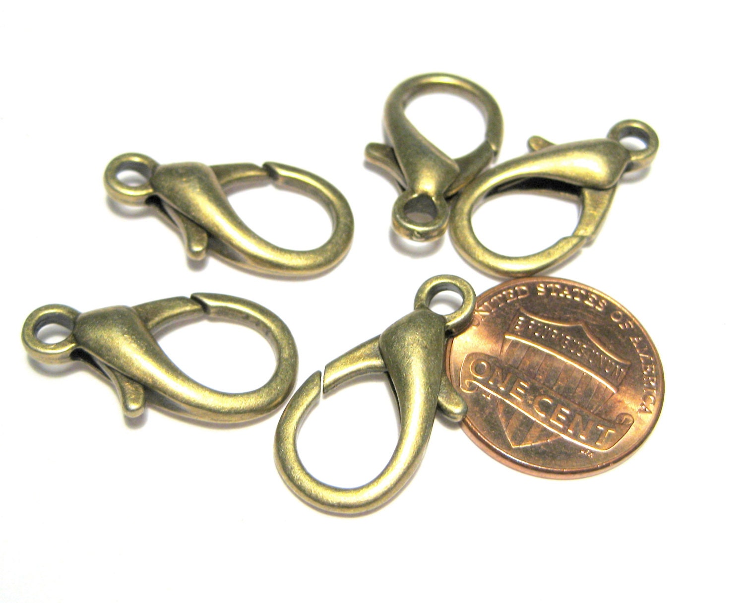 5pcs Large Antique Bronze Lobster Claw Clasp from jzjewelrysupplies on