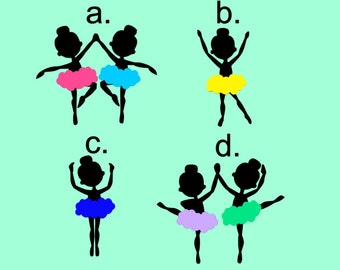 Ballerina Decal - Ballerina Silhouette Decal - Dance Decal