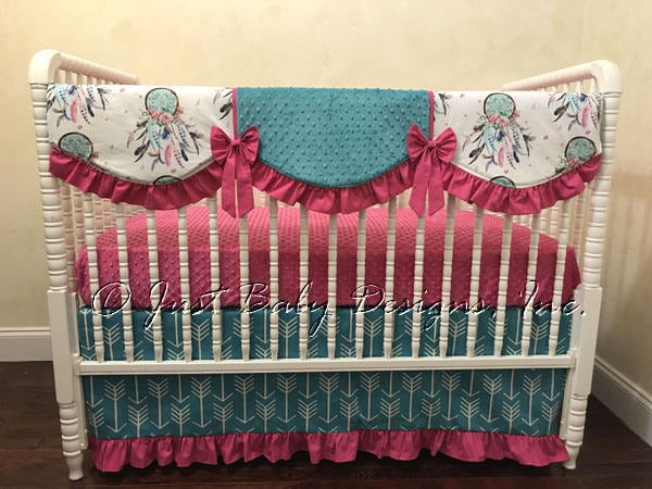 Baby Girl Crib Bedding Dream Catcher Crib Bedding Feathers