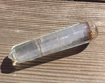 ORGONE SELENITE Faceted Gemstone Massage Wand Stone Crystal Wand
