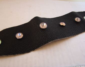 Lovely jeweled stingray leather cuff bracelet !!