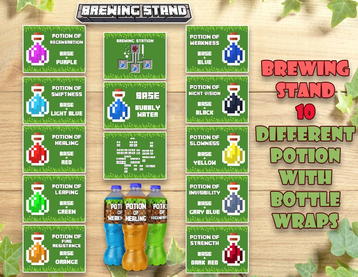 Brewing Stand Mine Themed Brewing Station Birthday Party