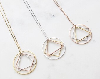 Golden chain Tricolore-brass Gold/rosegold/rhodium plated