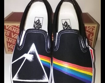 Vans pink Floyd hand painted shoes-pink Foyd Custom vans shoes