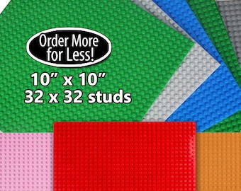 For LEGO® Bricks - Compatible Base plates 10"x10" 32x32 Studs Baseplates