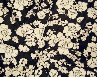 Black and White Mod Flowered Upcycled Umbrella Dog Rain Coat