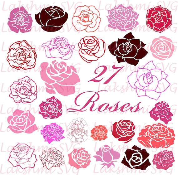 Download Rose svg roserose clip art vector Flower SVG Bundle Flower
