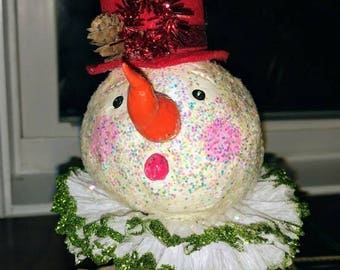 Christmas Snowgirl Head