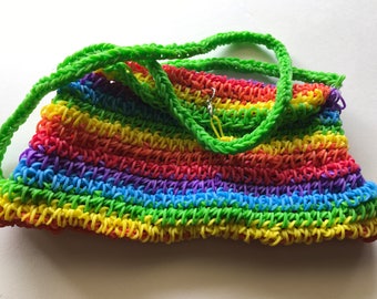 Rainbow loom rubber band purse
