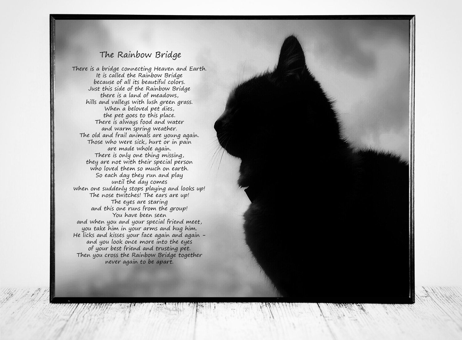 Rainbow Bridge Cat Poem Printable - Printable Templates