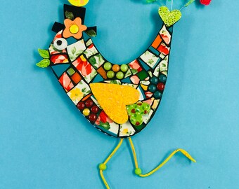 Whimsical + Quirky Running Bird Mosaic