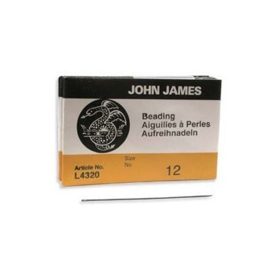 John James English Beading Needles Size 12 41433 Bulk Pack