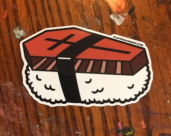 Death By Sushi vinyl sticker
