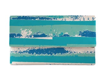 Ocean Currents Clutch, Ocean Clutch, Coastal Clutch