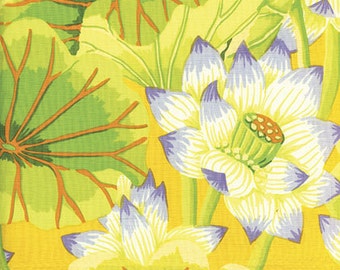 1/2 Yard Lake Blossoms Yellow Kaffe Fassett fabric GP93