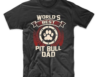 World's Best Pit Bull Dad Graphic T-Shirt
