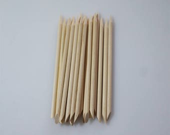 20pcs 4" 2-way Nail Art Orange Wood Sticks Cuticle Pusher Remover Manicure Pedicure Tool #FREE SHIPPING