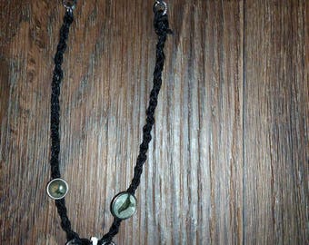 Crow Vertebrae Corded Necklace