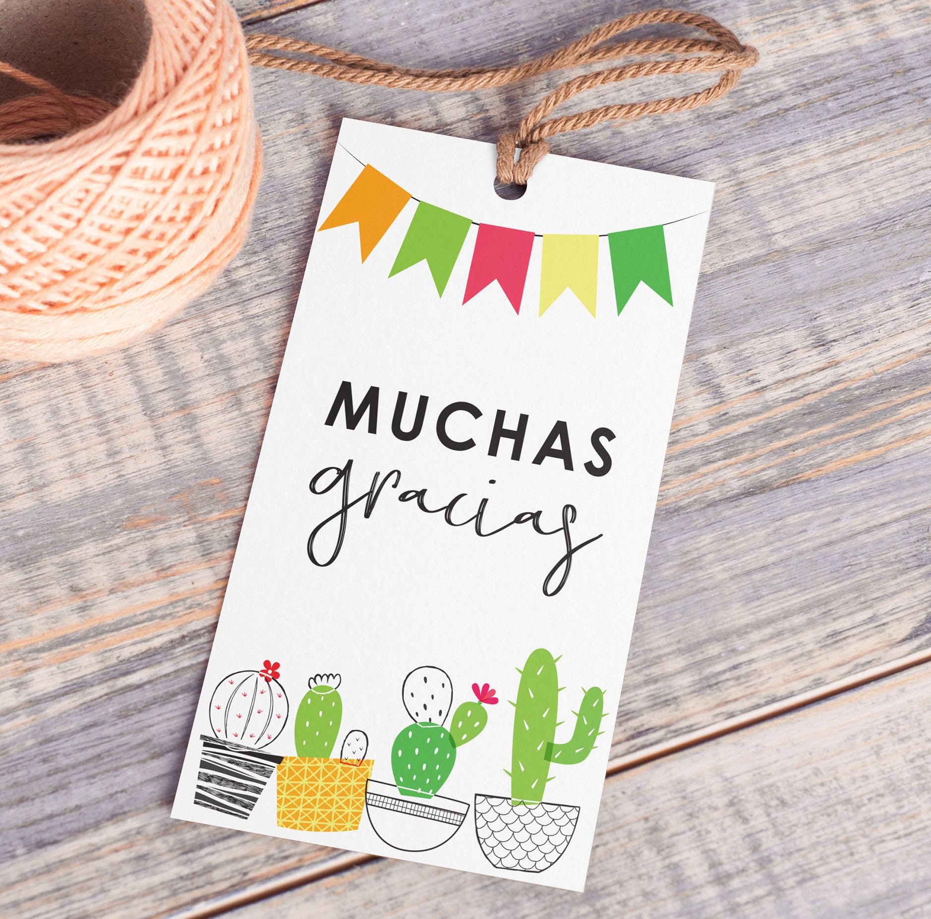 Printable Thank You Tags Muchas Gracias Instant Download