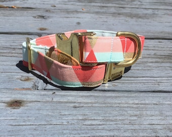 Girl Dog Collar, Female Dog Collar, Peach Gold Dog, Summer Dog Collar, Girl Dog Collar with bow, Modern Dog Collar, Girl Dog Accessories,Bow