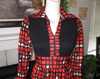 Vintage 60's Little Red Box Dress by Shannon Rodgers for Jerry Silverman