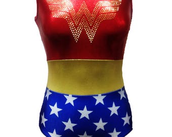 Wonder girl gymnastics leotard
