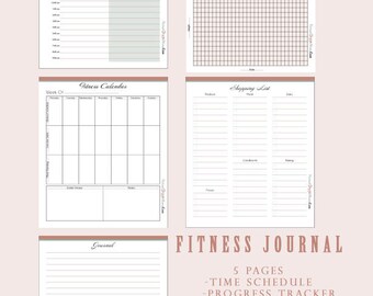 fitness journal templates