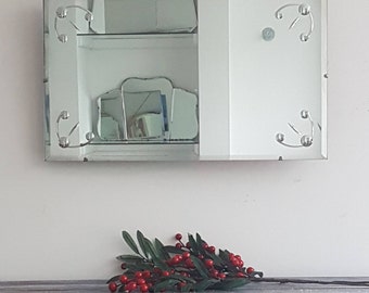 Mid Century Mirror 1950s Etched Mirror High Quality Contemporary Decor Living Room Mirror Overmantel Bathroom Mirror