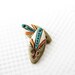 Boho Rustic Earring Bead Pair in Ivory, Green, Turquoise, Yellow, and Pink
