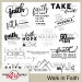 Digital and Printable Overlay Word Art Set - Instant Download - Walk in Faith - Religious - Christian - LDS