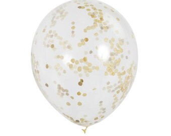 Gold Confetti Balloons