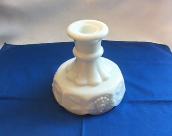 Vintage Westmoreland paneled grape milk glass candlestick holder (5 available)