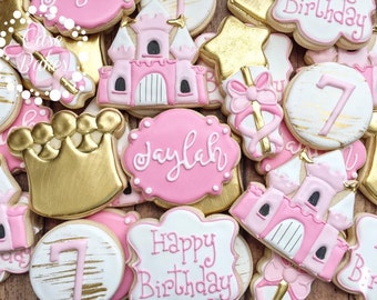 Princess Birthday cookies - 1 dozen