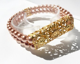 Classic Stretch Gold-tone Fitbit Flex Bracelet**