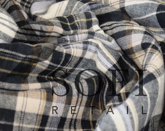 Cotton Flannel Plaid 22 Tartan Fabric by the Yard