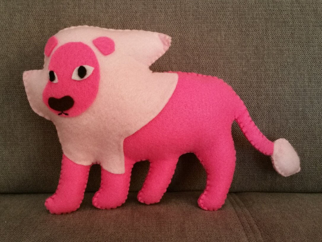 pink lion plush