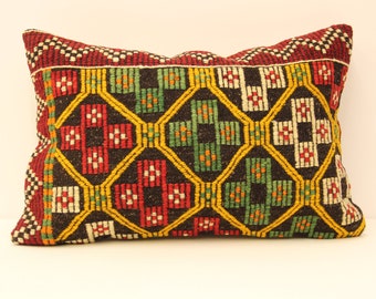 kilim pillow cover.16x24 Turkish handmade decorative home design KA-13
