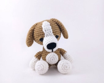 PATTERN: Danny the Dog - Crochet dog pattern - amigurumi puppy pattern - crochet beagle pattern - crocheted beagle - PDF crochet pattern