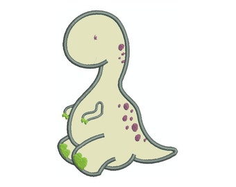 Dinosaur machine embroidery applique design. Comes in multiple sizes. INSTANT DOWNLOAD