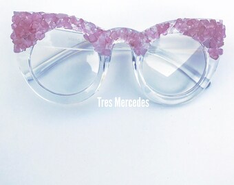 Rose Quartz Cateye glasses