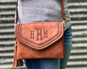 Monogram Envelope Crossbody | Monogram Envelope | Personalized Purse | Monogrammed Purse | Monogram Crossbody | Flapover Crossbody