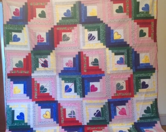 Log Cabin With Hearts