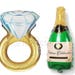 Champagne Bottle Balloon Ring Balloon Diamond Ring Balloon Engagement Ring Wedding Ring Bridal Shower Bachelorette Party Decor