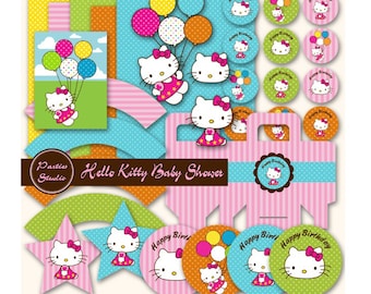Hello Kitty Birthday Decorations | Pink Hello Kitty Party | Hello Kitty Birthday Party Decorations Printable