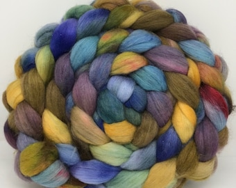 Spinning Fiber Polwarth/Bombyx/Firestar 60/20/20- 7.5oz - Kraken 1