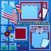 July 4th Flag Family Premade Scrapbook Page