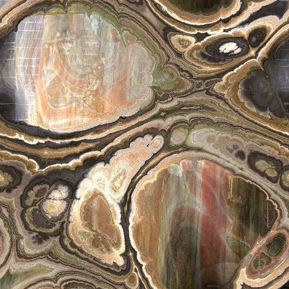 Textile Artist Made Lycra Knit Fabric Brown Agate By The Yard Athletic Apparel Swimwear Swim Suit