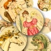 1825 Astronomy Charts in 1 inch circles for bottlecap art and more -- piddix digital collage sheet no. 230
