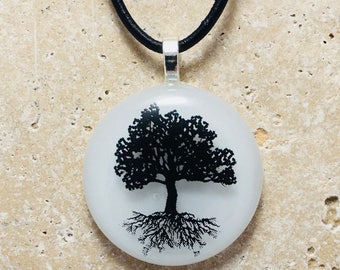 Tree Of Life Fused Glass Pendant