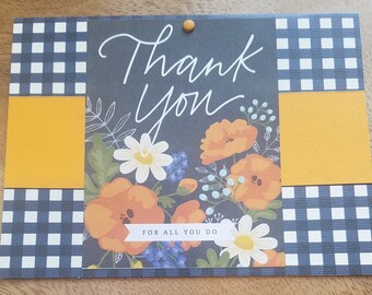 Thank you, Floral Seed packet Card